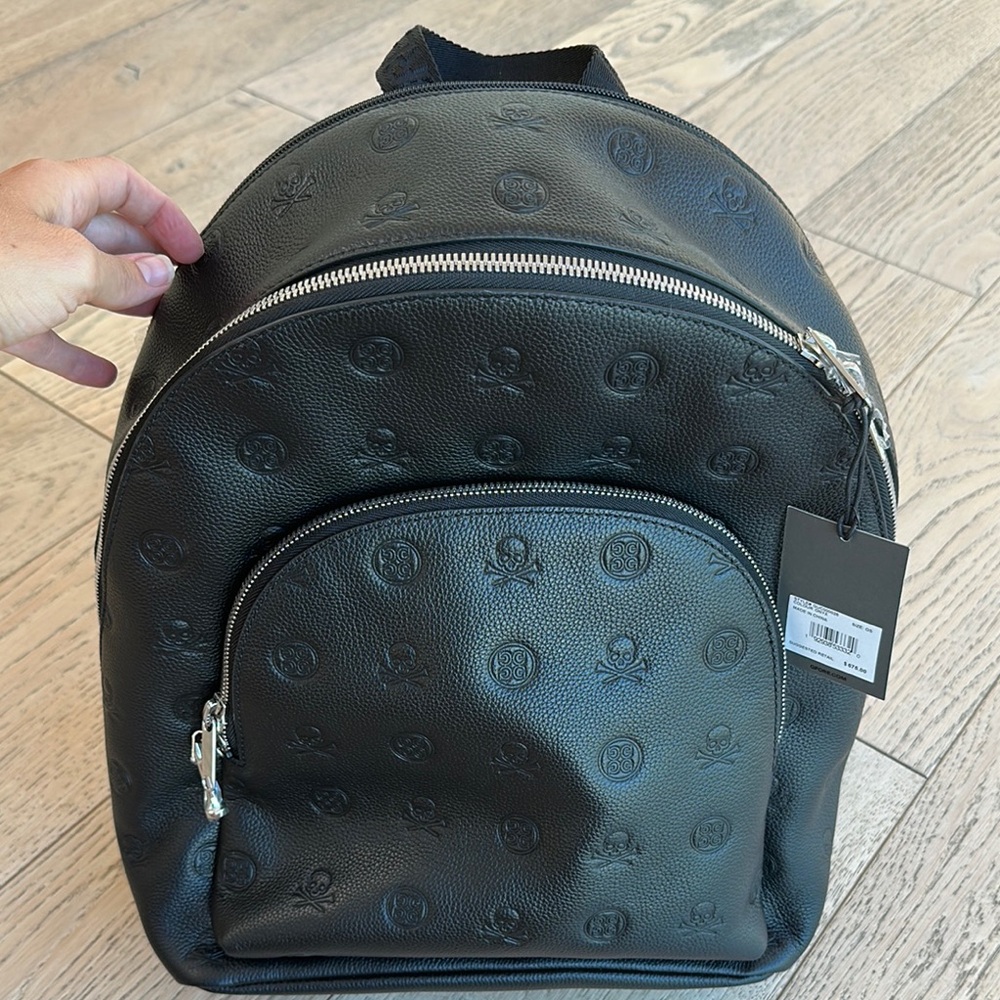 G/Fore Black Skull Embossed Backpack brand new